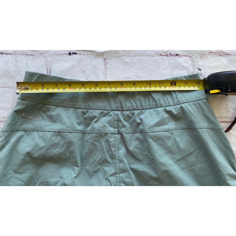Columbia All Seasons Ruched Skort Women’s Med Sage Green Built-In Shorts Hiking - Picture 8 of 9